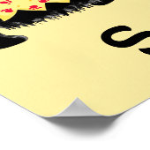 黒スコットドッグファッションランウェイアートイエロー ポスター (角)