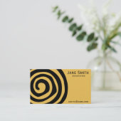 黒スタイリッシュいらアステカせんプロフェッショナル 名刺 (スタンド正面)