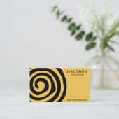 黒スタイリッシュいらアステカせんプロフェッショナル 名刺 (スタンド正面)