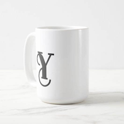 黒スタイリッシュと白のコーヒーマグ コーヒーマグカップ (正面左)