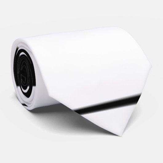 黒スタイリッシュと白のストライプネクタイ ネクタイ (ロール)