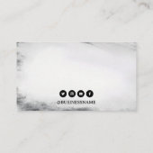 黒スタイリッシュと白のタトゥーマシン 名刺 (裏面)