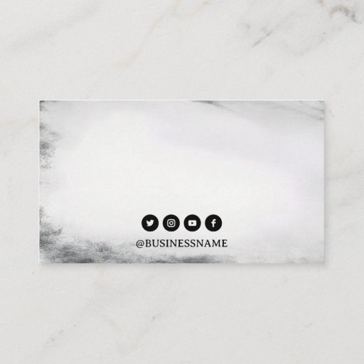 黒スタイリッシュと白のタトゥーマシン 名刺 (裏面)