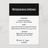 黒スタイリッシュと白のメ結婚ニュー メニュー (正面)