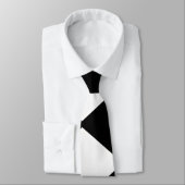 黒スタイリッシュと白の幾何学的ネクタイ ネクタイ (タイ)