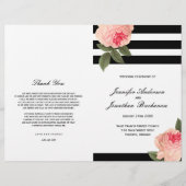 黒スタイリッシュと白の結婚式 プログラム (正面)