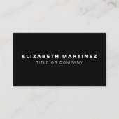 黒スタイリッシュと白モダンの前後 名刺 (正面)