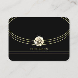 黒スタイリッシュと金ゴールドとダイヤきらめくン 名刺