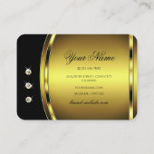 黒スタイリッシュと金ゴールドとダイヤきらめくン 名刺 (裏面)