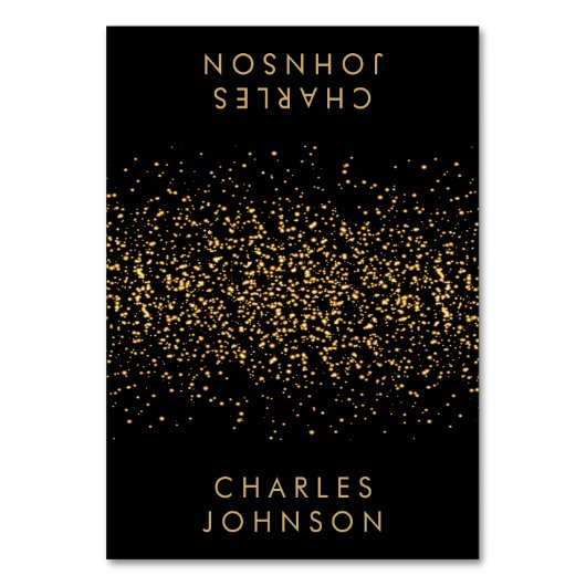 黒スタイリッシュと金ゴールドのグリッター |座席表 テーブルナンバー (正面)