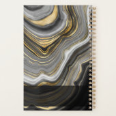 黒スタイリッシュと金ゴールド大理石でアゲート プランナー手帳 (裏面)
