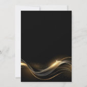 黒スタイリッシュと金ゴールド60th誕生日パーティー 招待状 (裏面)