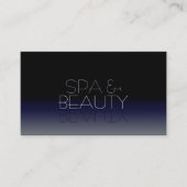 黒スタイリッシュと青の鏡フォントシンプルモダン 名刺 (正面)