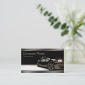 黒スタイリッシュの車の名刺 名刺 (スタンド正面)