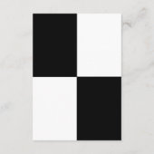 黒スタイリッシュコンテンポラリー白結婚の エンクロージャーカード (裏面)