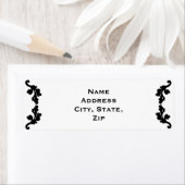 黒スタイリッシュシンプル白 ラベル (インサイチュ)