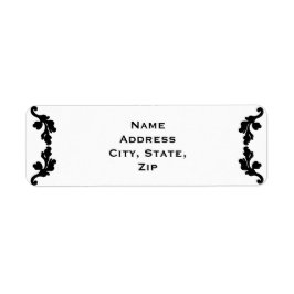 黒スタイリッシュシンプル白 ラベル