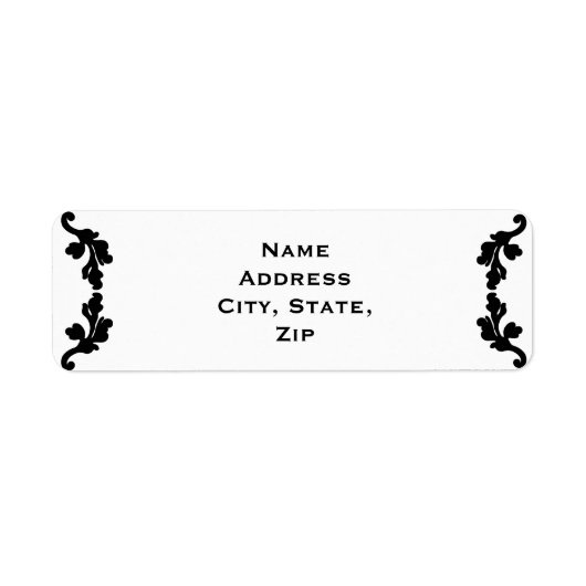 黒スタイリッシュシンプル白 ラベル (正面)