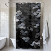 黒スタイリッシュシークインシャワーカーテン シャワーカーテン