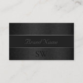 黒スタイリッシュスネークダークグレー色とイニシャル 名刺 (正面)