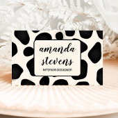 黒スタイリッシュタイポグラフィパターン抽象芸術インテリア 名刺