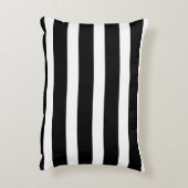 黒スタイリッシュヒョウ猫モダン白 アクセントクッション (裏面(縦))