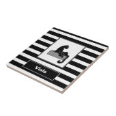 黒スタイリッシュヒョウ猫モダン白 タイル (側面)