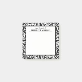 黒スタイリッシュモダンと白のスワップ模様 ポストイット