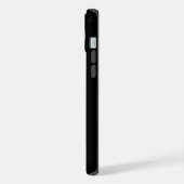 黒スタイリッシュモダンに抽象芸術白が渦巻く iPhoneケース (左側面)