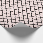 黒スタイリッシュモダンクローバーパタ結婚ーン ラッピングペーパー (角)