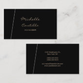 黒スタイリッシュモダンプロフェッショナル芸術的デザイン 名刺 (正面/裏面)