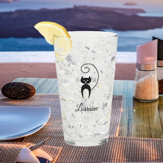 黒スタイリッシュモダン巻き尻尾 タンブラーグラス