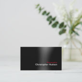 黒スタイリッシュモダン灰色の赤い写真家 名刺 (スタンド正面)