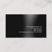 黒スタイリッシュモダン灰色の赤い写真家 名刺 (裏面)