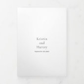 黒スタイリッシュモダン結婚の 三つ折り招待状 (カバー)