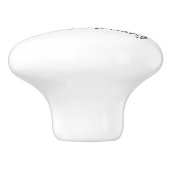 黒スタイリッシュモダン線の猫とスクリプト セラミックノブ (側面)