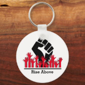 黒スタイリッシュ史の月を上回る キーホルダー (正面)