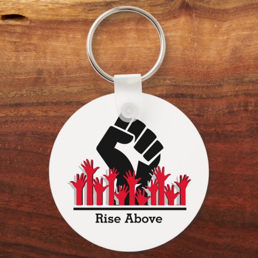 黒スタイリッシュ史の月を上回る キーホルダー (正面)