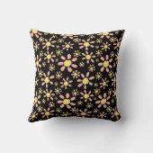 黒スタイリッシュ地の花柄 クッション (裏面)