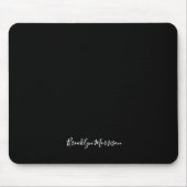 黒スタイリッシュ字カスタムモノグラム名文字 マウスパッド (正面)