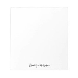 黒スタイリッシュ字カスタム名文字monogram ノートパッド