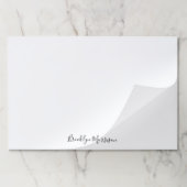 黒スタイリッシュ字カスタム名文字monogram ペーパーパッド (折り畳み)