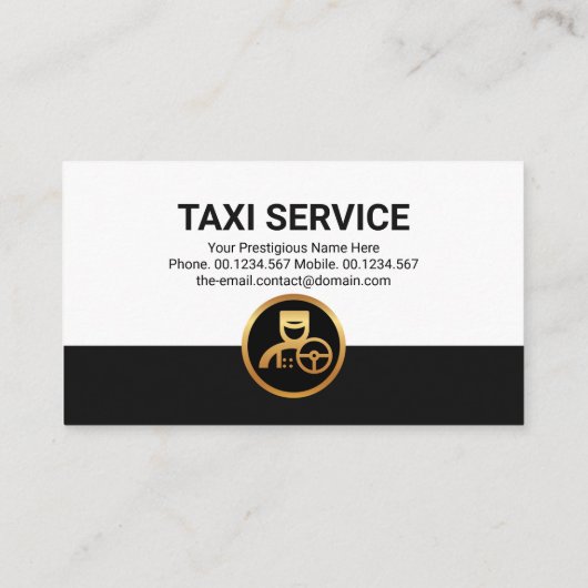 黒スタイリッシュ式縁どタクシー運転士 名刺 (裏面)