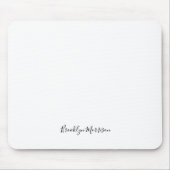 黒スタイリッシュ文字名文字モノグラム マウスパッド (正面)