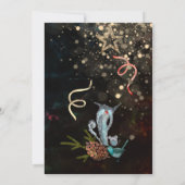 黒スタイリッシュ新年パーティの招待状 招待状 (裏面)