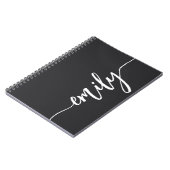 黒スタイリッシュ書名帳 ノートブック (左側)