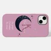 黒スタイリッシュ月 Case-Mate iPhoneケース (裏面 (横))