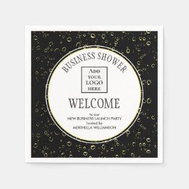 黒スタイリッシュ業務用シャワーペーパーナプキン スタンダードカクテルナプキン