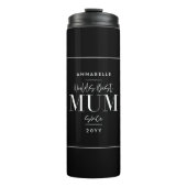 黒スタイリッシュ母モダン母の日タイポグラフィ タンブラー (正面)