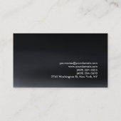黒スタイリッシュ灰色の赤色コンサルタモダンンユニークト 名刺 (裏面)